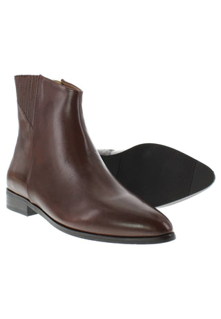 LARISSA - elegante Lederstiefelette mit verdecktem Gummizug